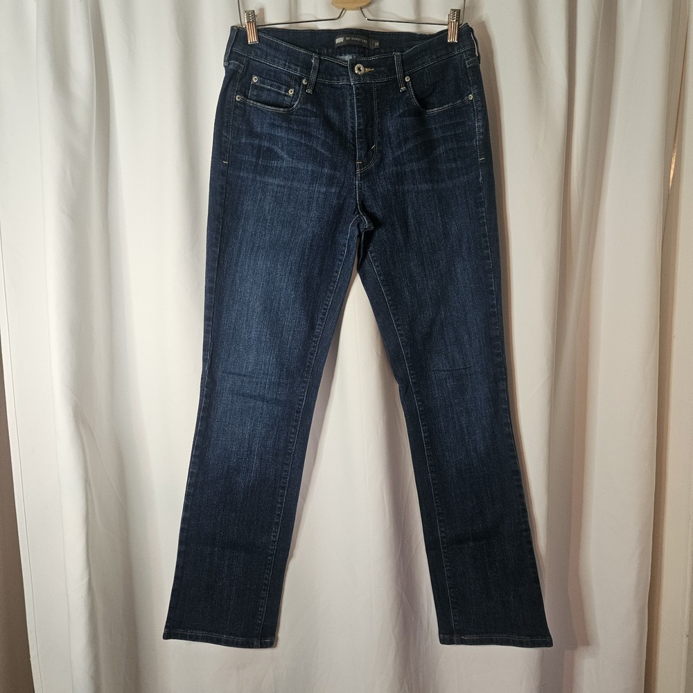 Levi's 505 Womens Jean Stretch Straight Leg Dark Wash Sz 10